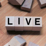 Word 'Live' on cubes